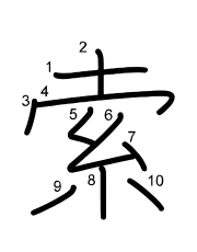 Thứ tự nét chữ 索
