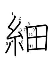 Thứ tự nét chữ 細