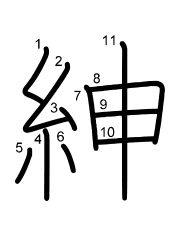 Thứ tự nét chữ 紳