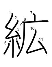Thứ tự nét chữ 絋