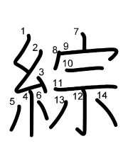 Thứ tự nét chữ 綜