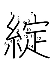 Thứ tự nét chữ 綻