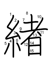 Thứ tự nét chữ 緖
