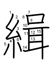 Thứ tự nét chữ 緝