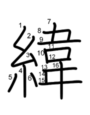 Thứ tự nét chữ 緯