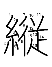 Thứ tự nét chữ 縦