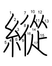 Thứ tự nét chữ 縱