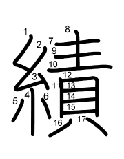 Thứ tự nét chữ 績