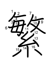 Thứ tự nét chữ 繁