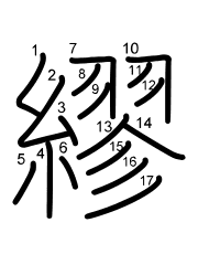 Thứ tự nét chữ 繆