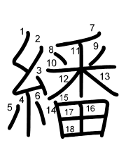 Thứ tự nét chữ 繙
