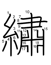 Thứ tự nét chữ 繡
