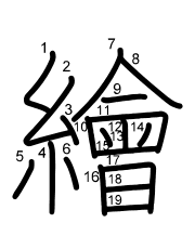 Thứ tự nét chữ 繪
