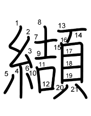Thứ tự nét chữ 纈