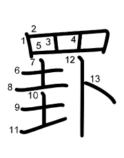 Thứ tự nét chữ 罫