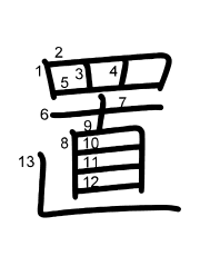 Thứ tự nét chữ 置