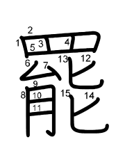 Thứ tự nét chữ 罷