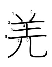 Thứ tự nét chữ 羌