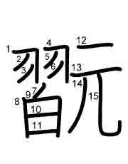Thứ tự nét chữ 翫