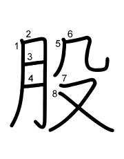 Thứ tự nét chữ 股
