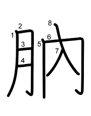 Thứ tự nét chữ 肭