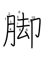 Thứ tự nét chữ 脚
