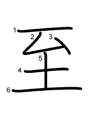 Thứ tự nét chữ 至