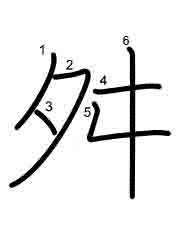 Thứ tự nét chữ 舛