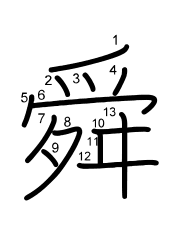 Thứ tự nét chữ 舜