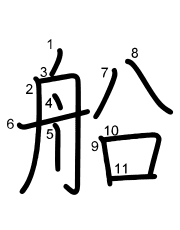 Thứ tự nét chữ 船