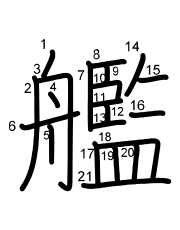 Thứ tự nét chữ 艦