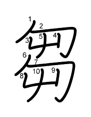 Thứ tự nét chữ 芻