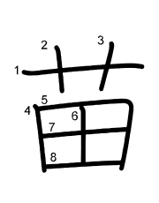 Thứ tự nét chữ 苗