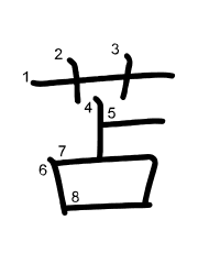 Thứ tự nét chữ 苫