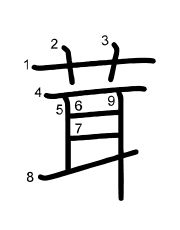 Thứ tự nét chữ 茸