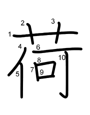 Thứ tự nét chữ 荷