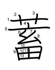 Thứ tự nét chữ 蓄