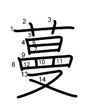Thứ tự nét chữ 蔓