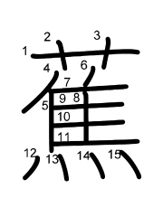 Thứ tự nét chữ 蕉