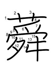 Thứ tự nét chữ 蕣