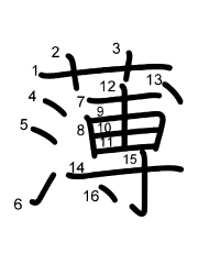 Thứ tự nét chữ 薄
