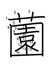 Thứ tự nét chữ 薗