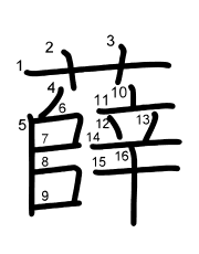 Thứ tự nét chữ 薛