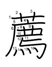 Thứ tự nét chữ 薦