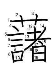 Thứ tự nét chữ 藷