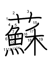 Thứ tự nét chữ 蘇