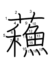 Thứ tự nét chữ 蘓