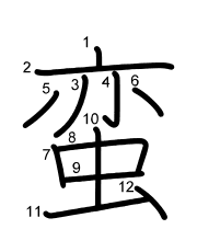 Thứ tự nét chữ 蛮