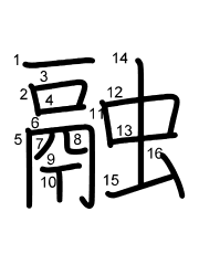Thứ tự nét chữ 融