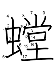 Thứ tự nét chữ 螳